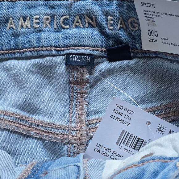 NWT, American Eagle Dreamy Drape Super High Rise Baggy Wide Leg, Size 23 Waist - Picture 3 of 8